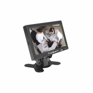 Monitor 7" TFT-LCD ideal para colocar en vehículos o DVR/NVR.  Entradas de video HDMI, VGA y RCA (CVBS)