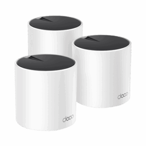 Kit 3 Routers Inalámbricos MESH Interior para Hogar / Doble Banda Wi-Fi 6 AX3000 Mbps / 3 Puerto Gigabit WAN/LAN / 2 Antenas Internas / Administración Mediante la App Deco (iOS, Android) / Protección HomeShield