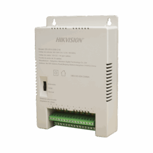 Fuente de Poder Regulada 12 Vcc / 13.5 Vcc / 15 Vcc para 16 Cámaras / 1 Amp por Salida / Voltaje de Entrada 90 - 130 VCA / Soporta 4K / Modo para Largas Distancias