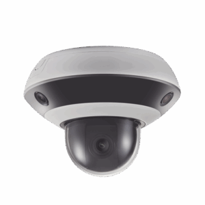 Mini Domo PanoVu 2 Megapixel / 1 PTZ 4X Zoom + 3 Lentes Panorámicos 360° / H.265 / 10 mts IR / Uso en Interior / PoE+ / dWDR / Micro SD