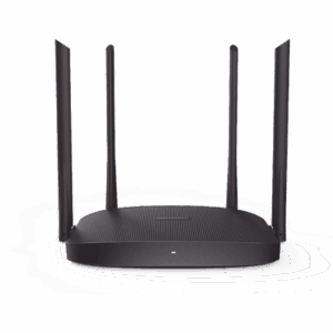 Router Inalámbrico WISP Gigabit / Hasta 1200 Mbps / Doble Banda AC (2.4 GHz y 5 GHz) / 3 Puertos LAN 10/100/1000 Mbps + 1 Puerto WAN 10/100/1000 Mbps /  4 Antenas Externas Omnidireccional de 5 dBi / Interior