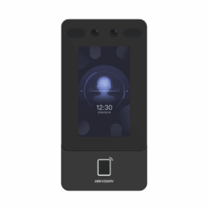 Terminal Min Moe PoE & WiFi de Reconocimiento Facial y Huella con Lector PROX EM / Exterior IP65  / Hasta 1.5 mts en Lectura de Rostro / Soporta P2P / 1,500 Rostros / 3,000 Huellas / Salida 12 Vcd para Chapa / PoE / SIP Estandar / HIK-IA