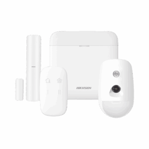 (AX PRO) KIT de Alarma AX PRO / Incluye: 1 Hub con bateria de respaldo / 1 Sensor PIR con Cámara / 1 Contacto Magnético / 1 Control Remoto / WiFi / Compatible con Hik-Connect P2P