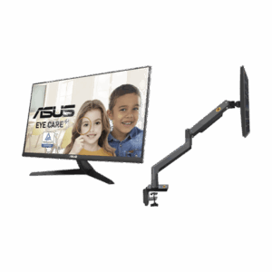 Kit de Montaje de Escritorio Articulado + Monitor Profesional Ultra Delgado 27” Full HD