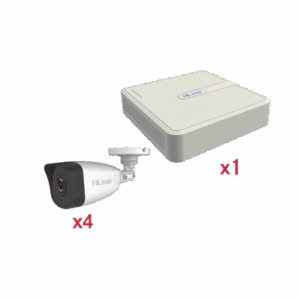 Kit IP 4Megapixel / NVR de 4 Canales con 4 Puertos PoE / 4 Cámaras IP Dual light con microfono