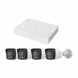 Kit IP 2 Megapixel / NVR de 8 Canales con 8 Puertos PoE / 4 Cámaras IP Bala para Exterior / Micrófono Integrado