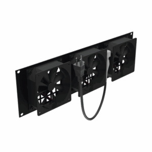 Kit de 3 Ventilador 110 Vca (12 x 12 cm) con Clavija 5-15P. Para instalación en Postes Rack