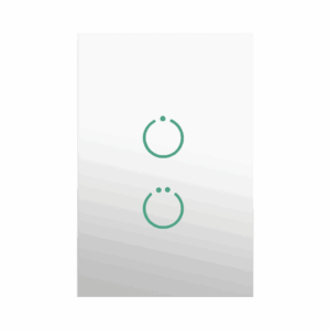 (ZWAVE) Interruptor On/Off panel táctil touch inalámbrico Zwave Plus 2 botones. No requiere cable neutro, Compatible con Hubitat HC8, Álula  M2M, otros
