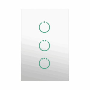 (ZWAVE) Interruptor On/Off panel táctil touch inalámbrico Zwave Plus 3 botones. Compatible con Hubitat HC8, Álula  M2M, otro