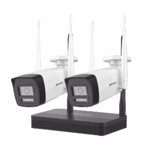Kit IP Inalámbrico 4 Megapixel / NVS 4 Canales / 2 Cámaras Bala para Exterior con Lente 2.8 mm y Dual Light (30 mts IR + 30 mts Luz Blanca) / Audio Bidireccional (Micrófono y Bocina) / Soporta Micro SD de 512 GB