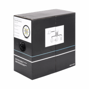 Bobina de cable 305 Metros Cat6, 24 AWG, Climas EXTREMOS, Color negro, sin blindar, para intemperie