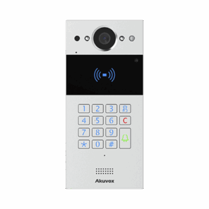 Videoportero SIP / Teclado y Lector de Tarjeta / Notificación App / Notificación Llamada Telefónica / Configuración en la Nube / POE / IP65 / Cámara de 2 MP / NFC / PIN Temporal para Visitas / Control de 2 Puertas