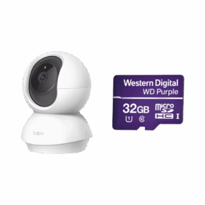 Kit de Cámara IP Wi-Fi / Incluye 1 Pieza Modelo TAPOC200 / 2 Megapixel / Audio Doble Vía /  Utiliza La App Tapo / 1 Memoria Micro SD Modelo  Mod WD32MSD