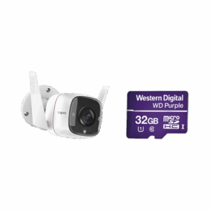 Kit de Cámara IP Wi-Fi / Incluye 1 Pieza Modelo TAPOC310 / 2 Megapixel / Audio Doble Vía / Utiliza la App Tapo / 1 Memoria Micro SD Modelo WD32MSD