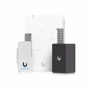 UniFi Access Kit de Inicio Gen 2, Incluye Hub para conexiones, lector NFC y movimiento / 10 tarjetas de acceso / sistema completo para abrir una puerta